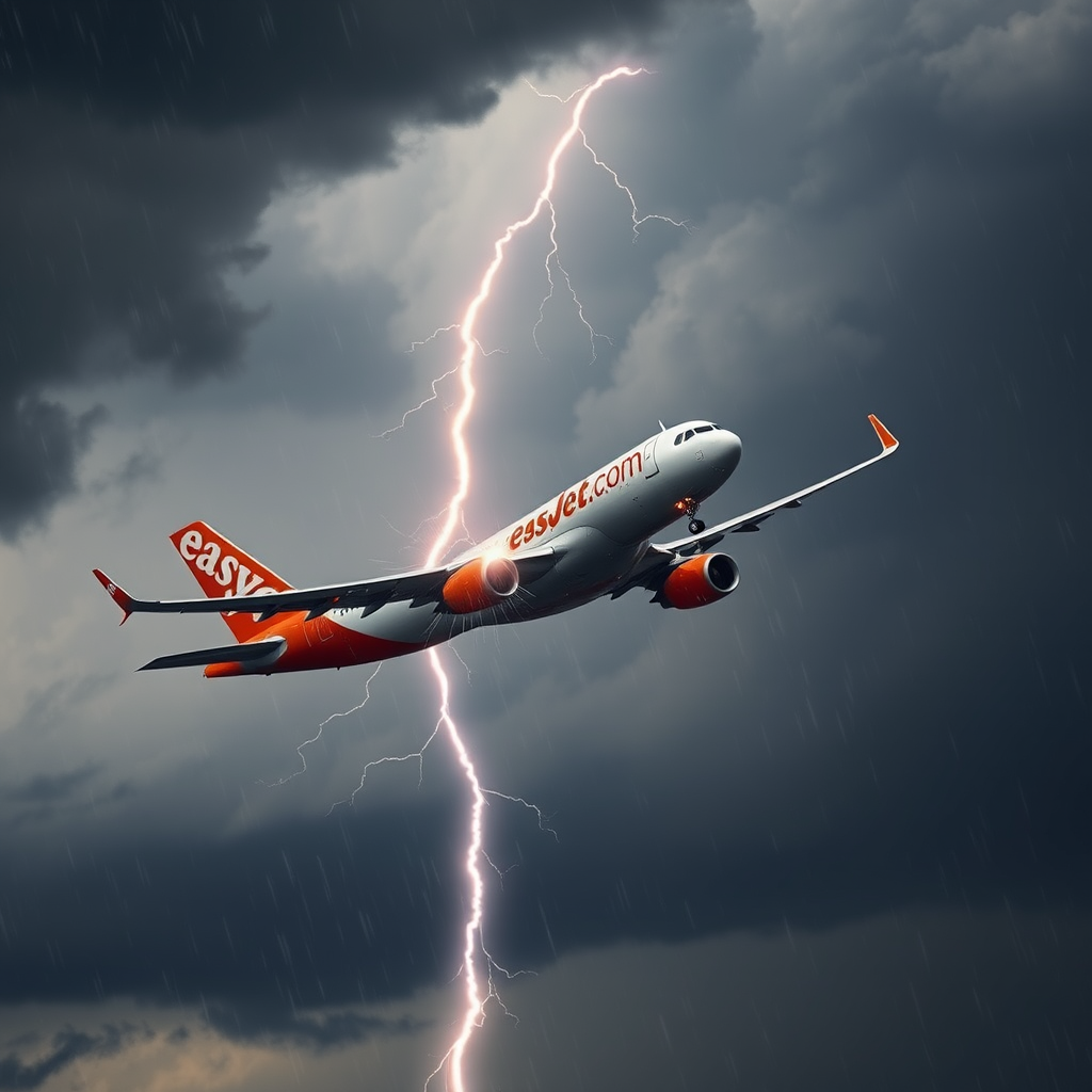 EasyJet plane performs emergency landing after being struck by lightning